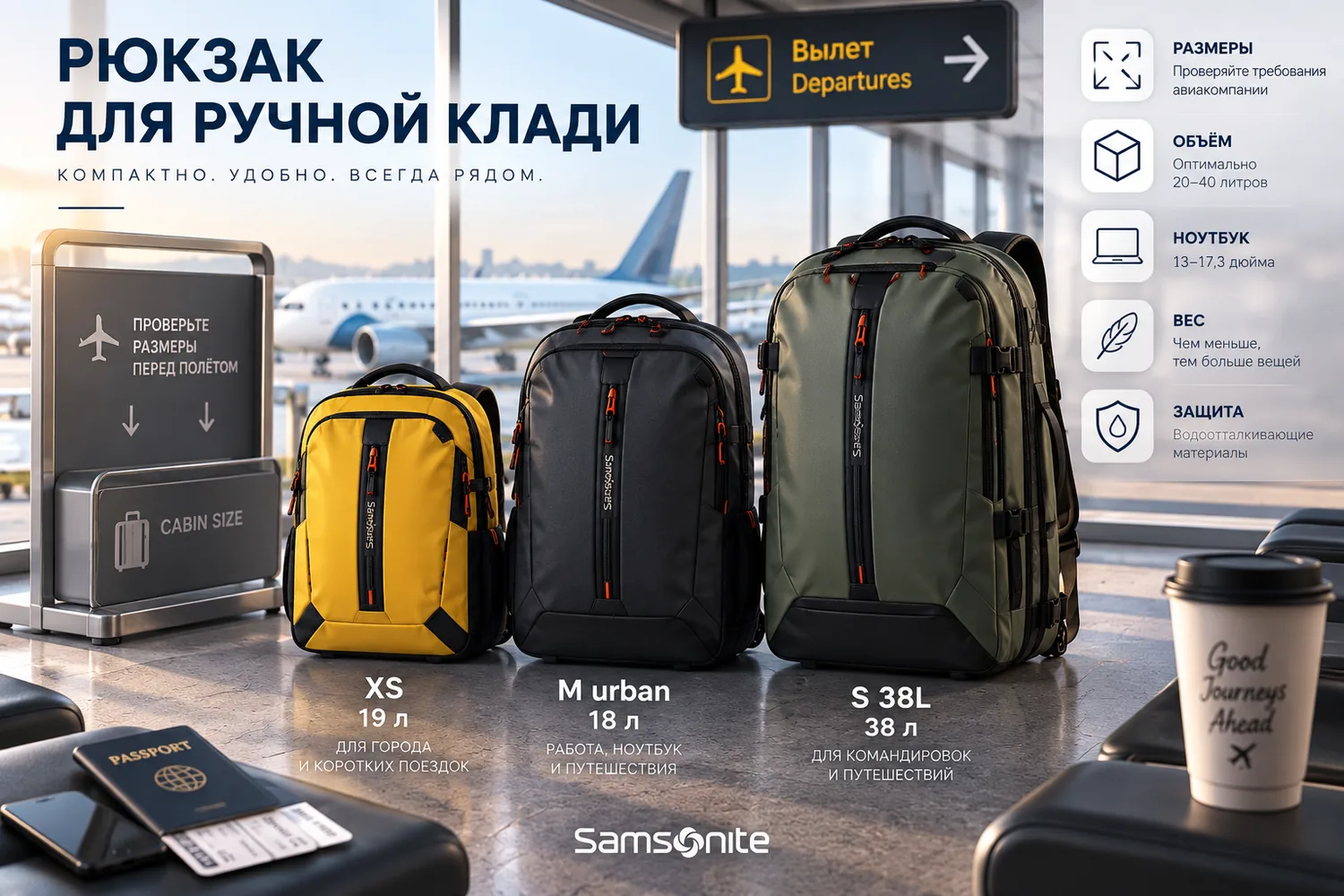 Как выбрать рюкзак для ручной клади: размеры, объём и что можно взять в самолёт